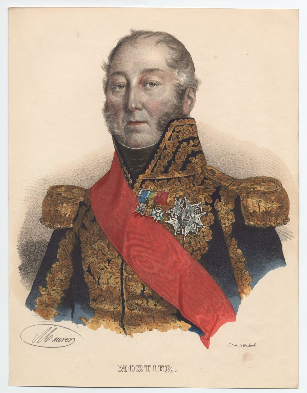 Edouard Adolphe Mortier 1768-1835, marszałek Francji, 1835 autorstwa Unbekannt