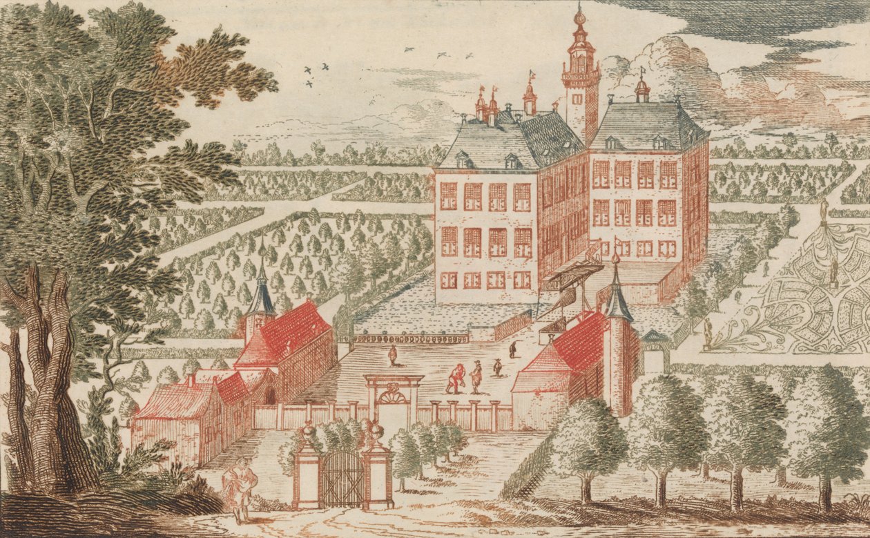 „t Huis ter Werve”, w: Tooneel Der Voornaamste Nederlands Huizen, En Lust Hoven, Naar T…, nd.. autorstwa Unbekannt
