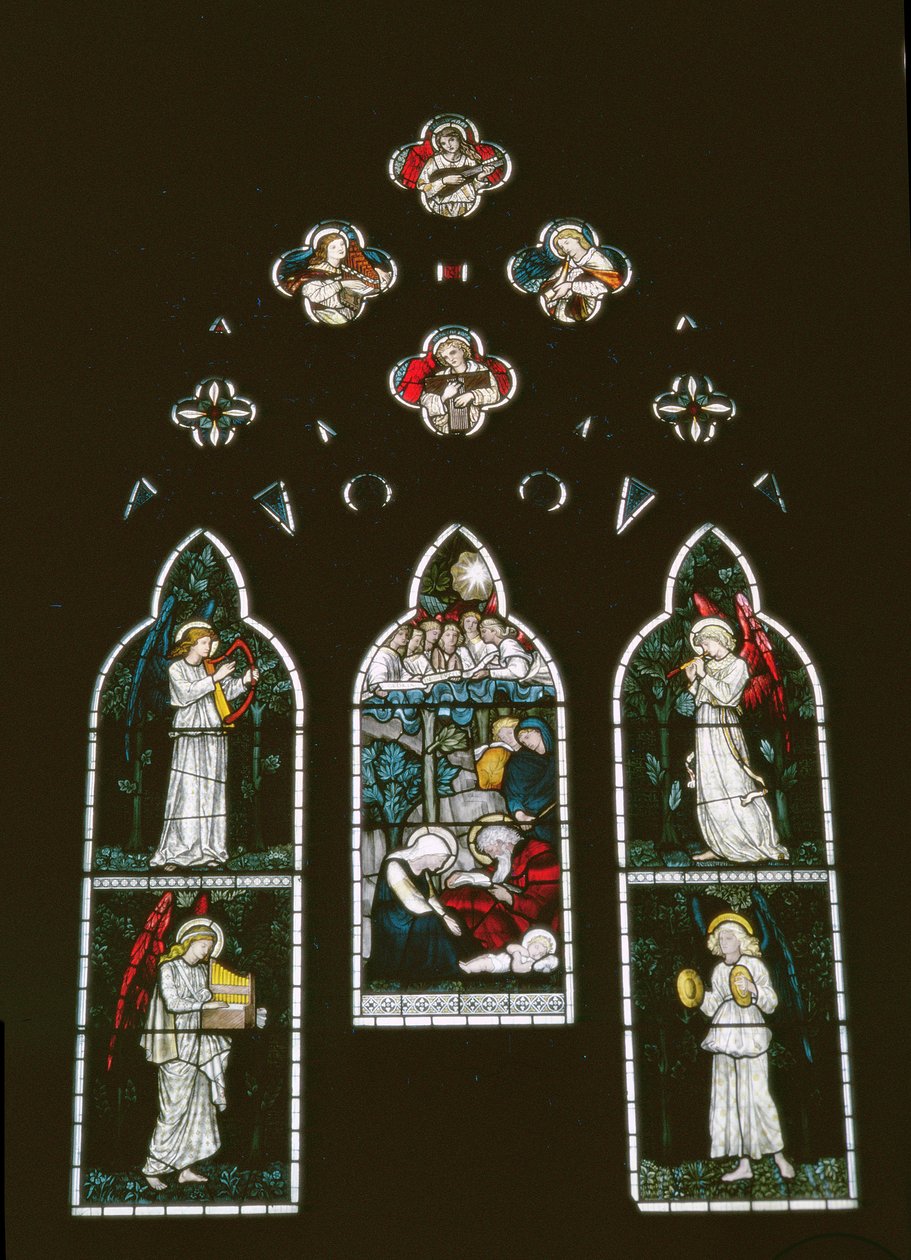 Anioły i Narodzenia, Sir Edward Burne-Jones (1833-98) autorstwa Unbekannt Unbekannt