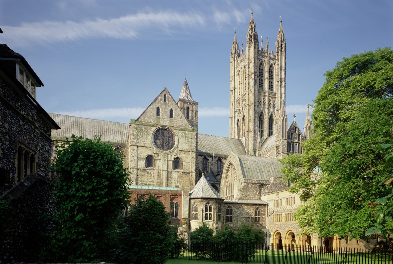 Canterbury Cathedral, Cathedral Exterior (1070-1834) English School, Kent, Wielka Brytania autorstwa Unbekannt Unbekannt