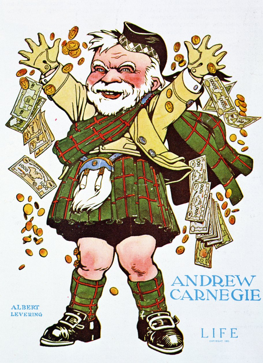 Karykatura Andrew Carnegie z Life Magazine autorstwa Unbekannt Unbekannt