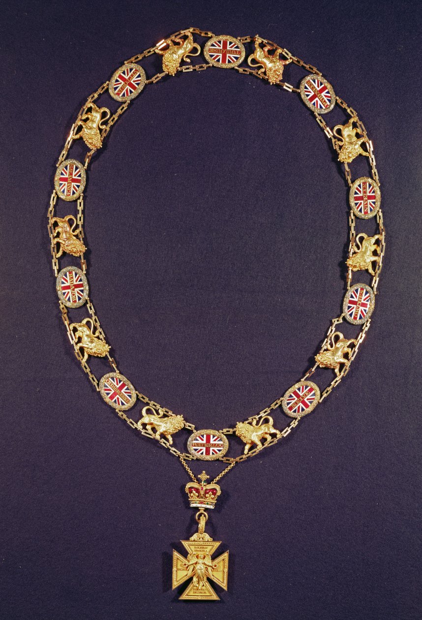 Obroża honorowa ze złota i emalii podarowana księciu Wellington (1769-1852) przez Jerzego IV, ok. 1825 autorstwa Unbekannt Unbekannt