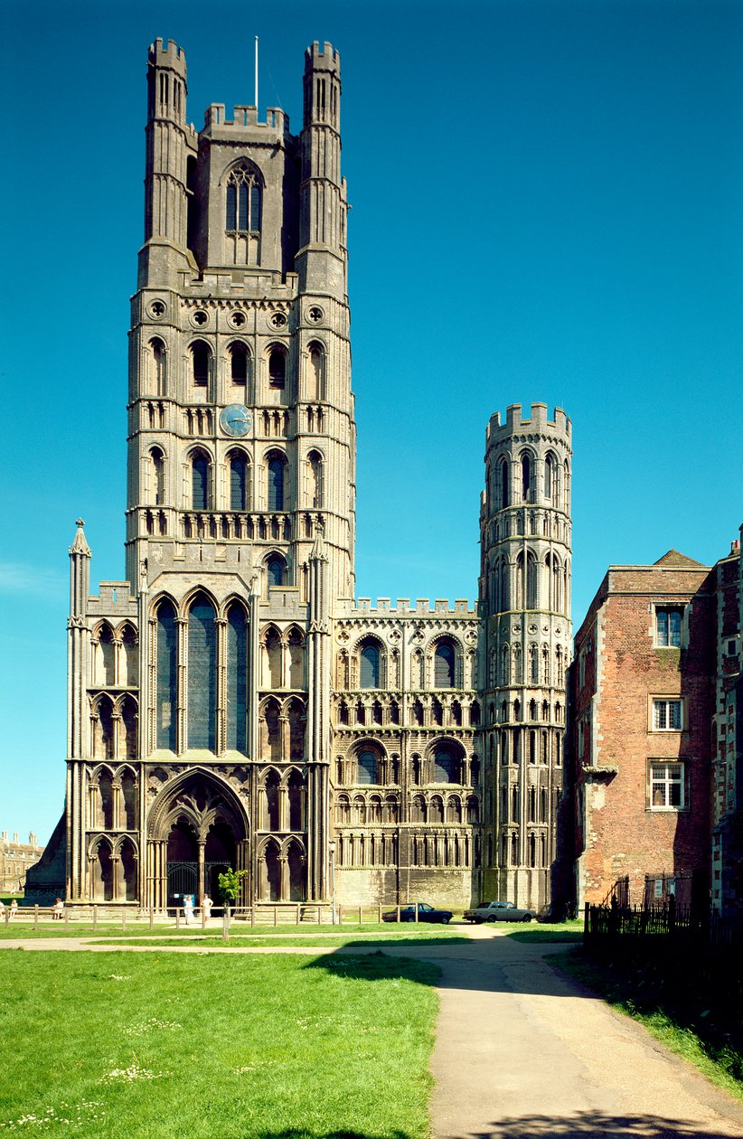 Katedra w Ely (od 1102), fasada zachodnia, Ely, Cambridgeshire, Wielka Brytania autorstwa Unbekannt Unbekannt