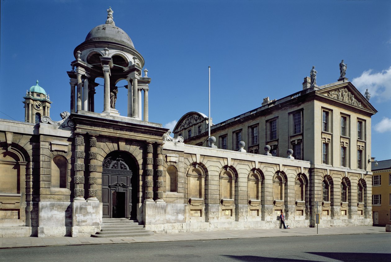 Zewnętrzna część przedniego quada The Queens College w Oksfordzie, zbudowana w latach 1709-34 autorstwa Unbekannt Unbekannt
