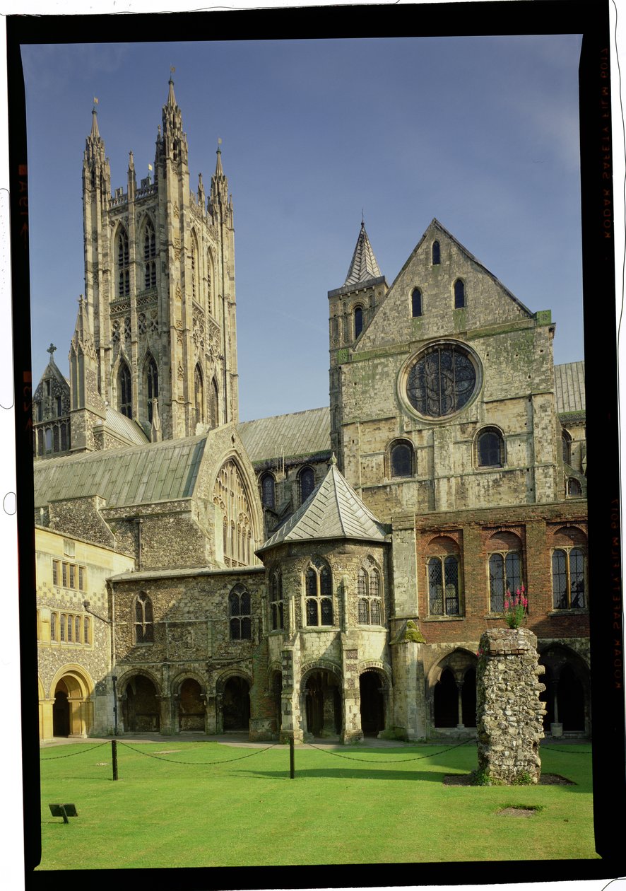 Zewnętrzny widok katedry w Canterbury, Kent autorstwa Unbekannt Unbekannt