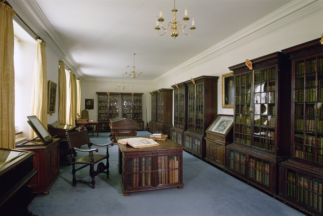 Widok wnętrza Biblioteki Pepys, Magdalene College, Cambridge autorstwa Unbekannt Unbekannt
