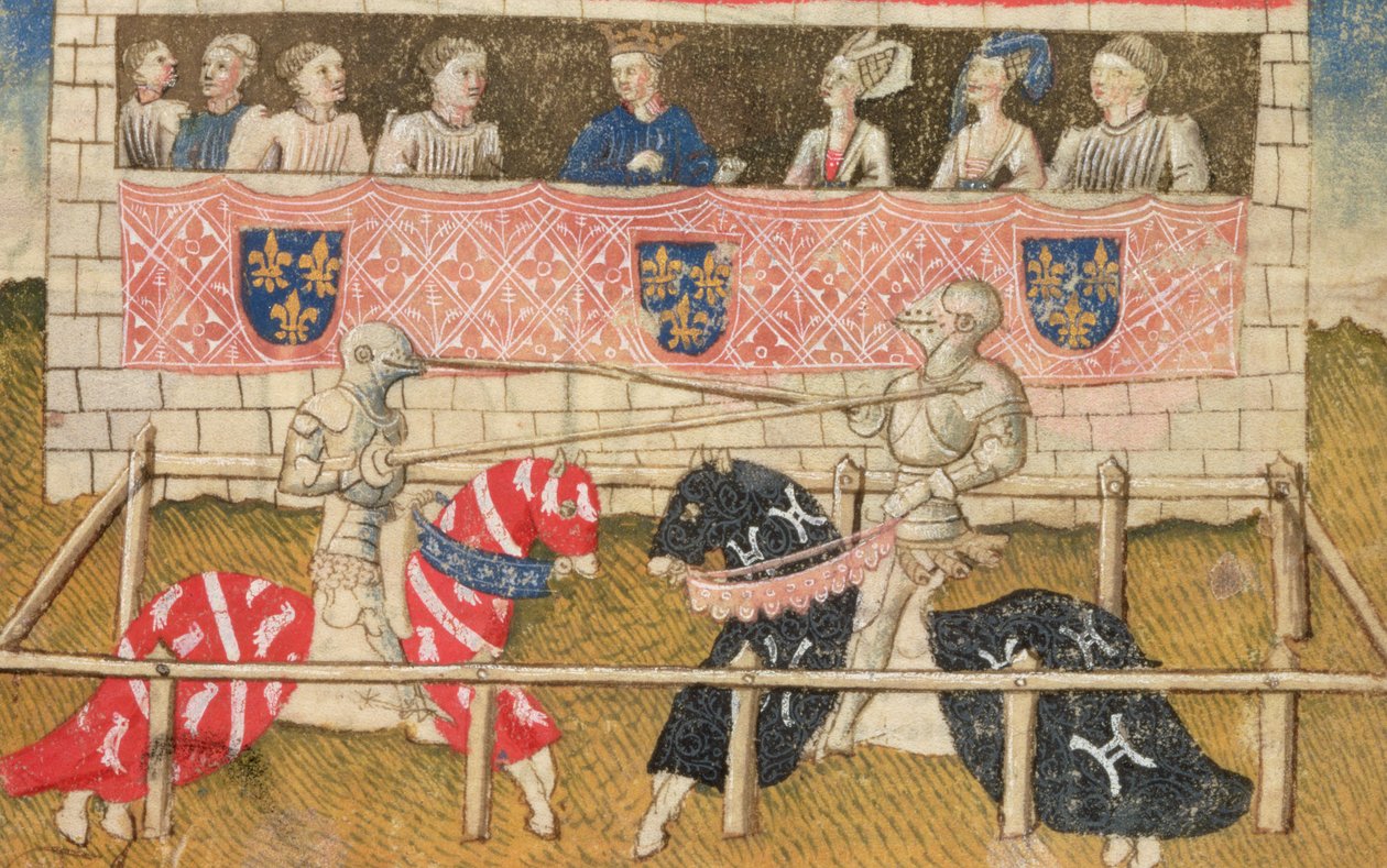 John Chalon z Anglii i Lois de Beul z Francji, z Rękopisu Królewskiej Zbrojowni, 1448 autorstwa Unbekannt Unbekannt
