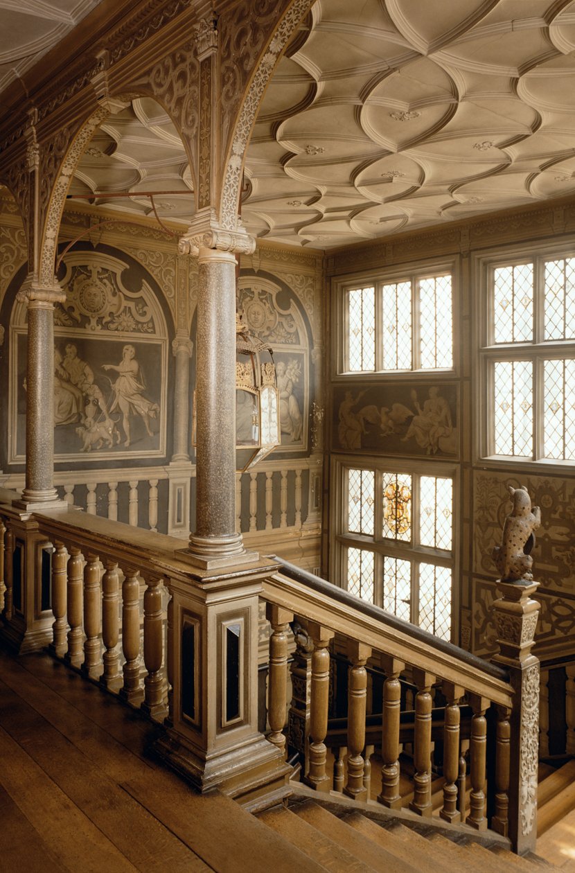 Knole House c.1610, Schody, Sevenoaks, Kent, Wielka Brytania autorstwa Unbekannt Unbekannt