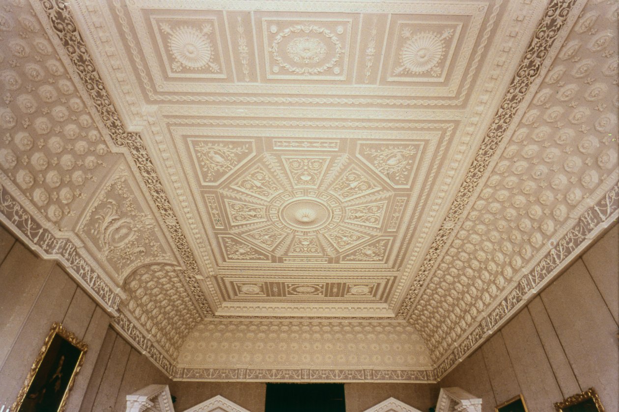 Sufit salonu, Claydon House, Buckinghamshire, c.1768 autorstwa Unbekannt Unbekannt