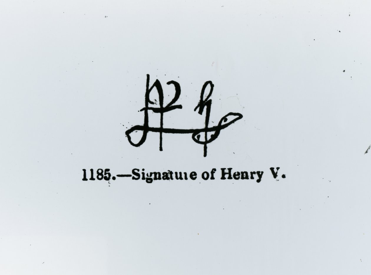 Podpis Henryka V (1387-1422) autorstwa Unbekannt Unbekannt