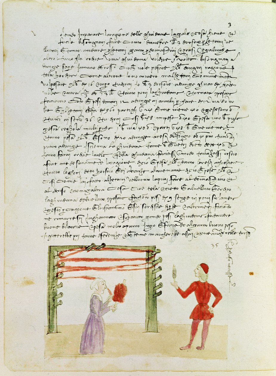 Przędzenie Jedwabiu z Precetti dellArte della Seta (Zasady Jedwabnej Gildii) autorstwa Unbekannt Unbekannt