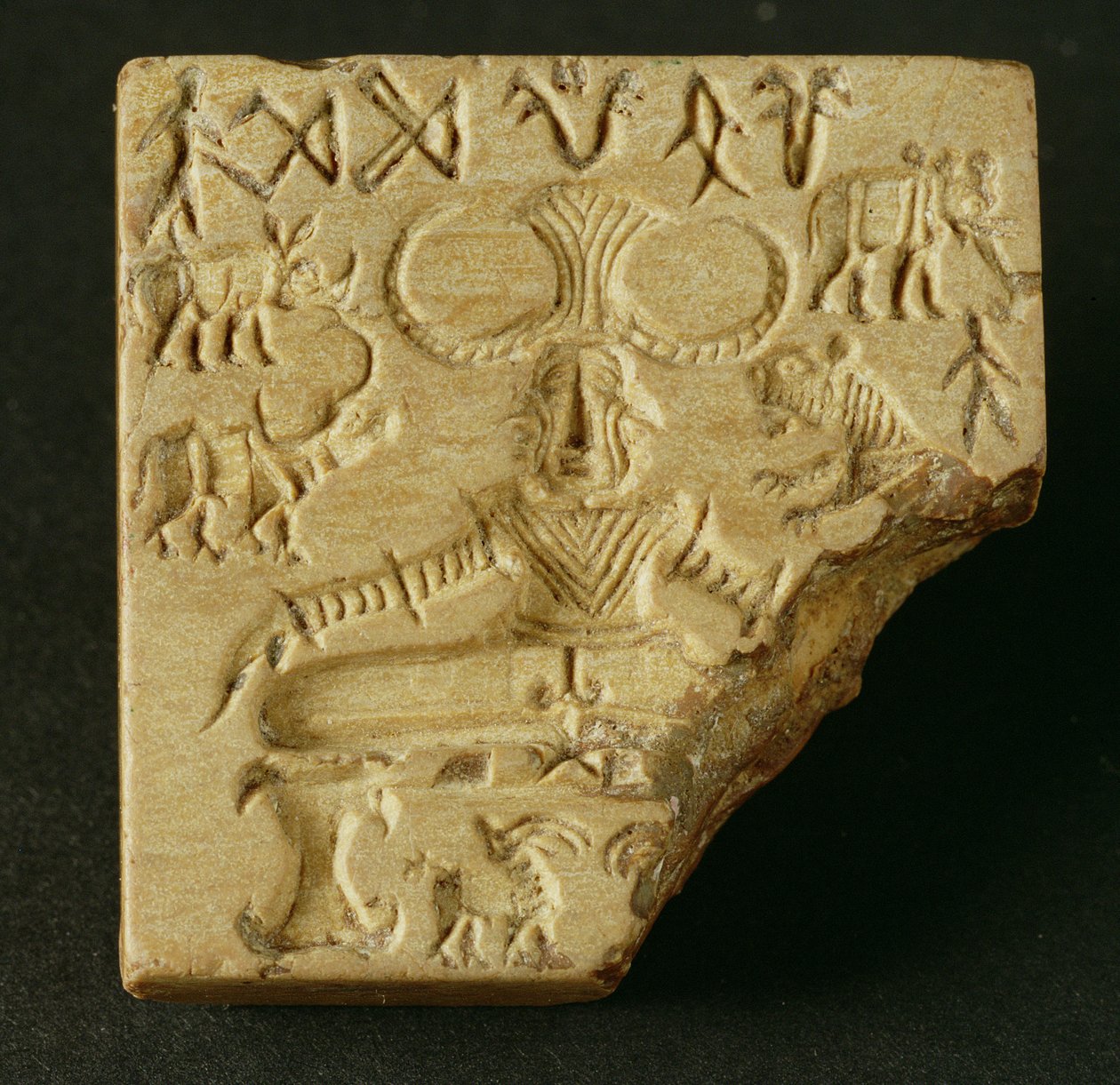 Steatytowa pieczęć Pasupati, Mohenjodaro, 2300-1750 pne autorstwa Unbekannt Unbekannt