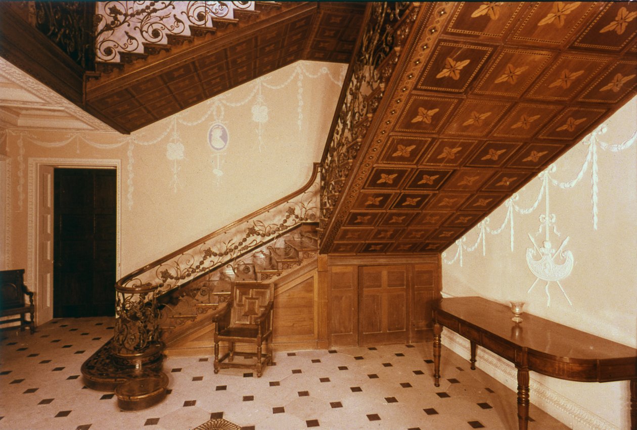 Schody, Claydon House, Buckinghamshire, połowa XVIII wieku autorstwa Unbekannt Unbekannt