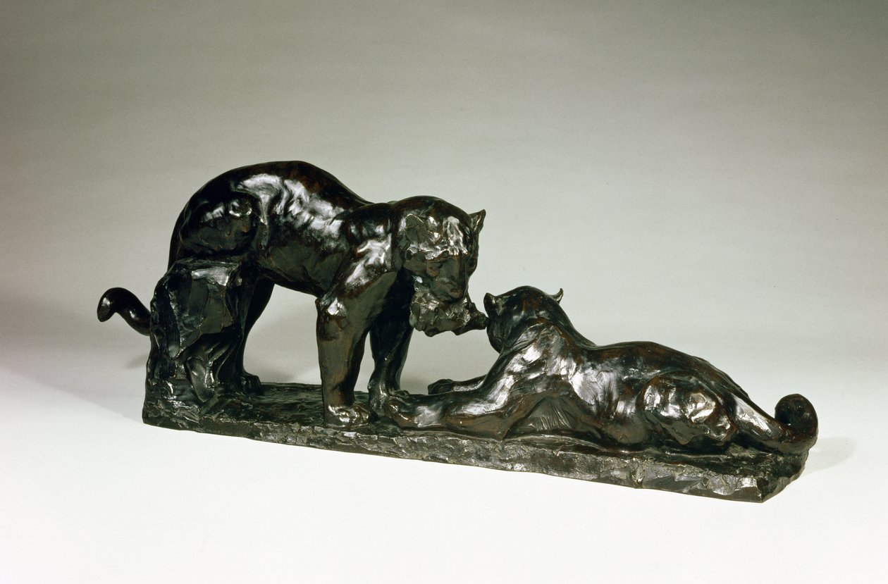 Dwa Jaguary – Rembrandt Bugatti (1885-1916) autorstwa Unbekannt Unbekannt