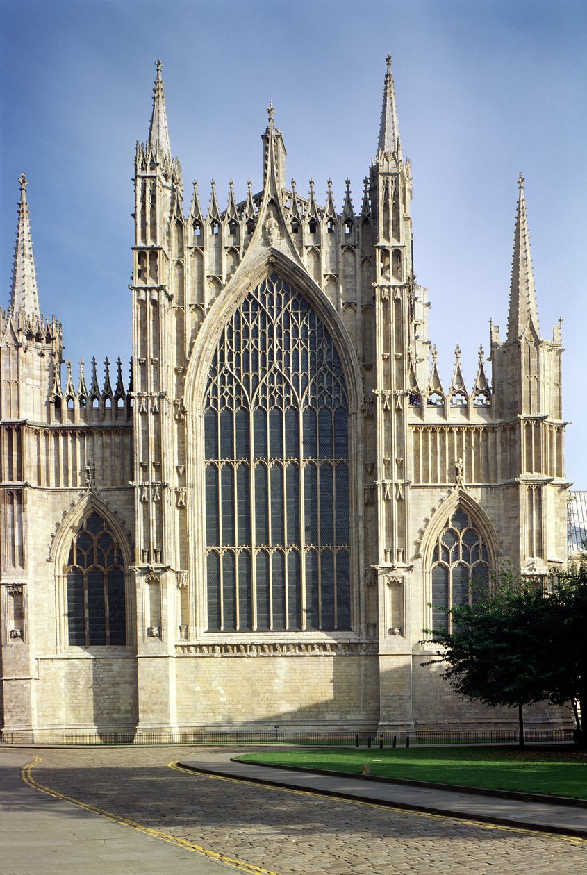 York Minster, widok okna zachodniego, szkoła angielska, (XV w.), Yorkshire, Wielka Brytania autorstwa Unbekannt Unbekannt
