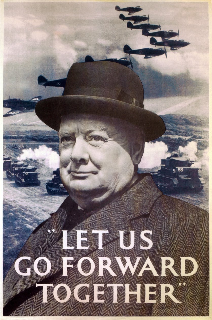 „Let Us Go Forward Together”, plakat propagandowy II wojny światowej, 1940 autorstwa Unbekannt Unbekannt