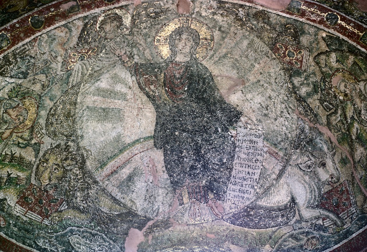 Mozaika apsydy, kościół Osios David autorstwa Unbekannt Unbekannt