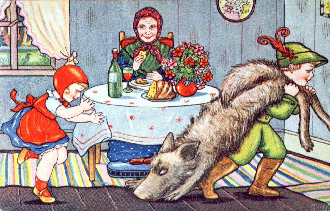 Środkowoeuropejska ilustracja „Czerwonego Kapturka”, 1934 autorstwa Unbekannt Unbekannt