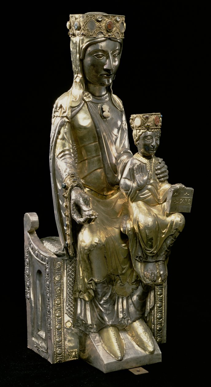 Madonna z Dzieciątkiem na tronie, statuetka, francuski, XII w. autorstwa Unbekannt Unbekannt