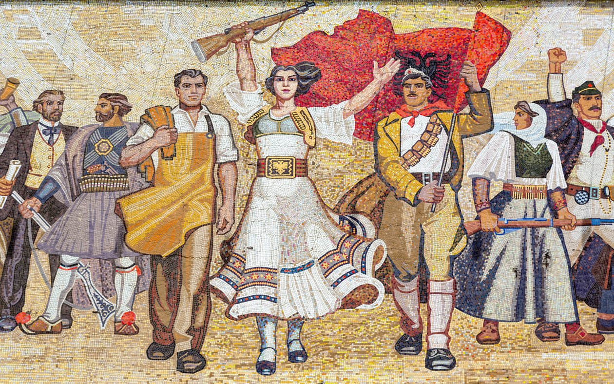 Mozaika historii Albanii, Tirana, Albania autorstwa Unbekannt Unbekannt