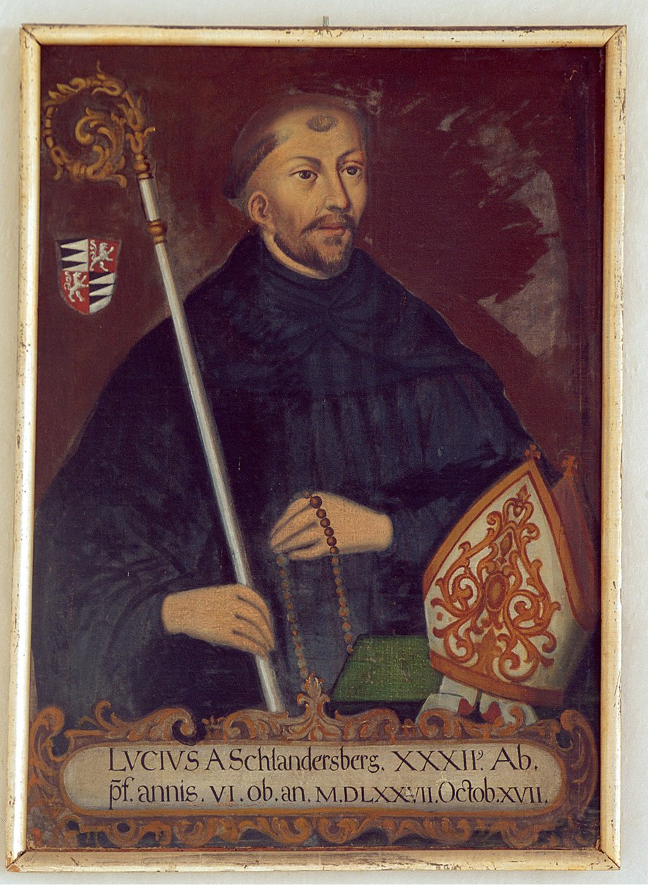 Portret opata Luciusa von Schlandersberg autorstwa Unbekannt Unbekannt