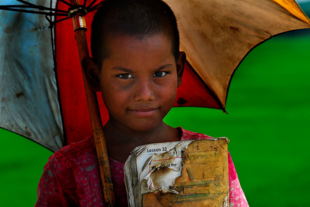 Portret uczennicy. Coxs Bazar, Bangladesz. 12 września 2007 r. autorstwa Unbekannt Unbekannt