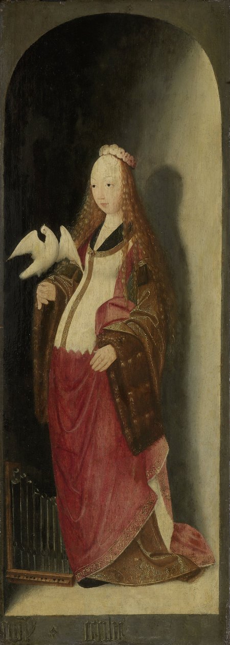 Św Cecylia, prawe skrzydło tryptyku, przypisywane Mistrzowi Dyptyku Brunszwickiego, ok. 1490-1500 autorstwa Unbekannt Unbekannt