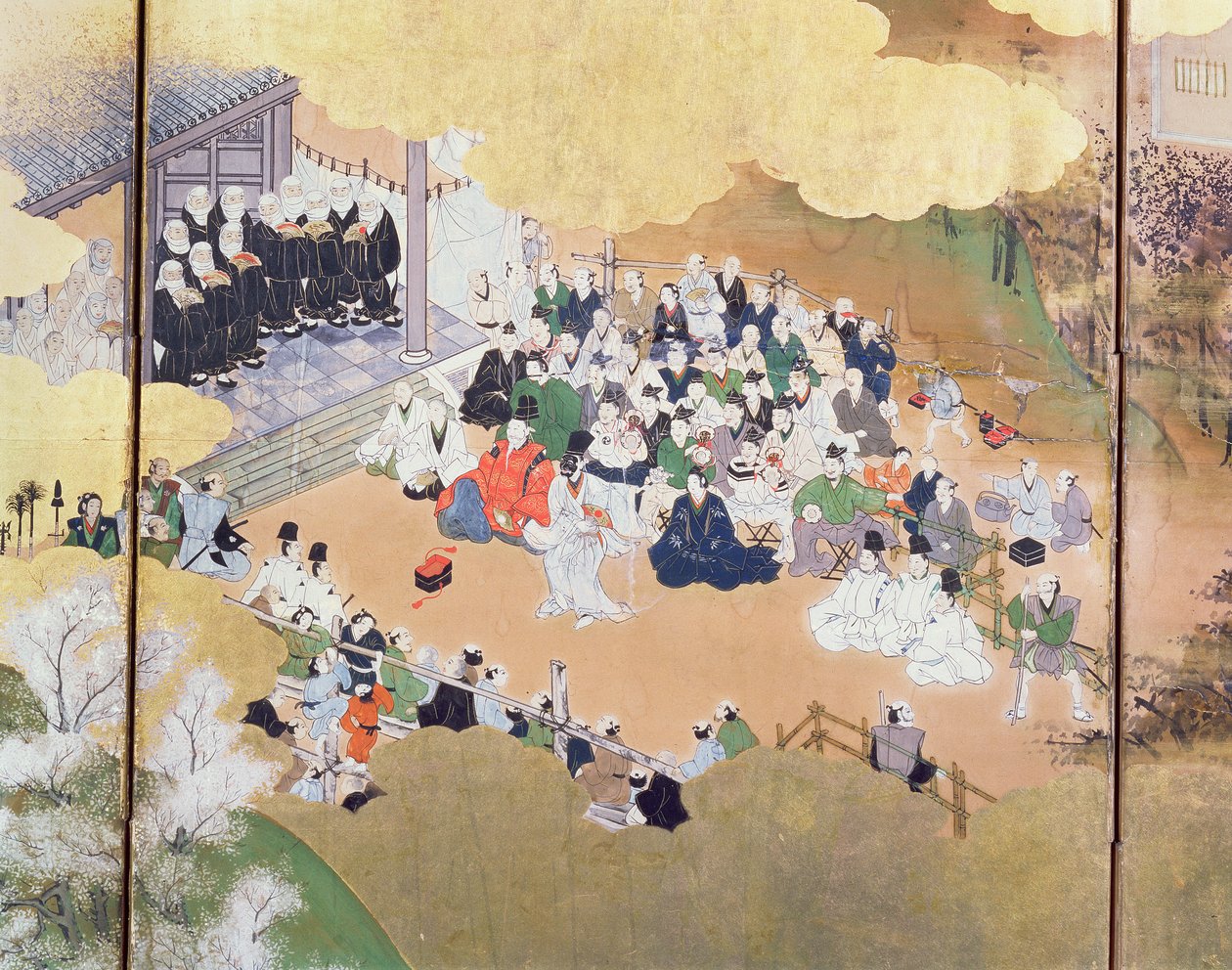 Sceny z życia miejskiego pod rządami „Bakufu”, ze spektaklu Noh Drama, Szkoła Tosa, 1800, japoń. autorstwa Unbekannt Unbekannt