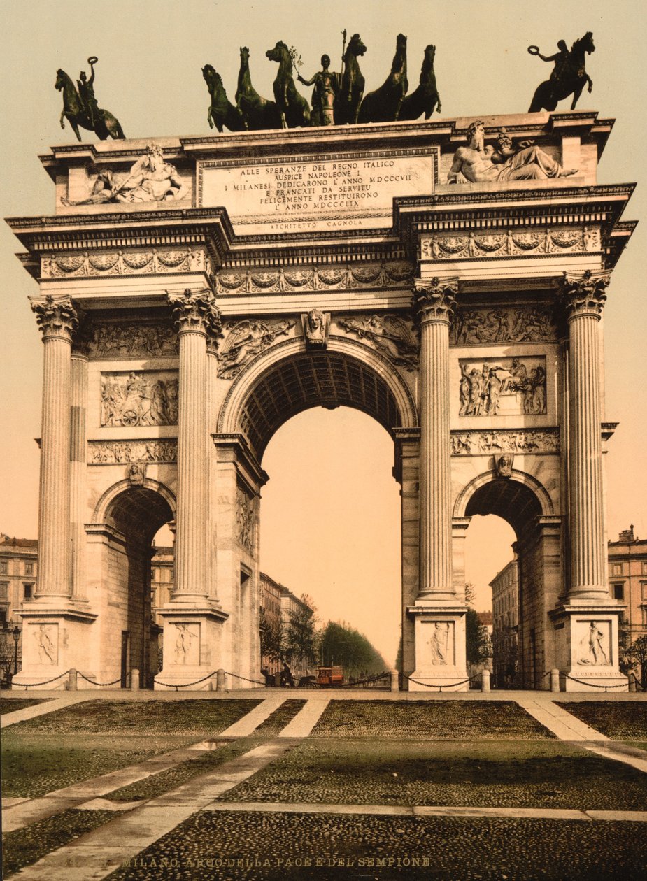 Łuk Pokoju, Mediolan, Włochy, c.1890-c.1900 autorstwa Unbekannt Unbekannt