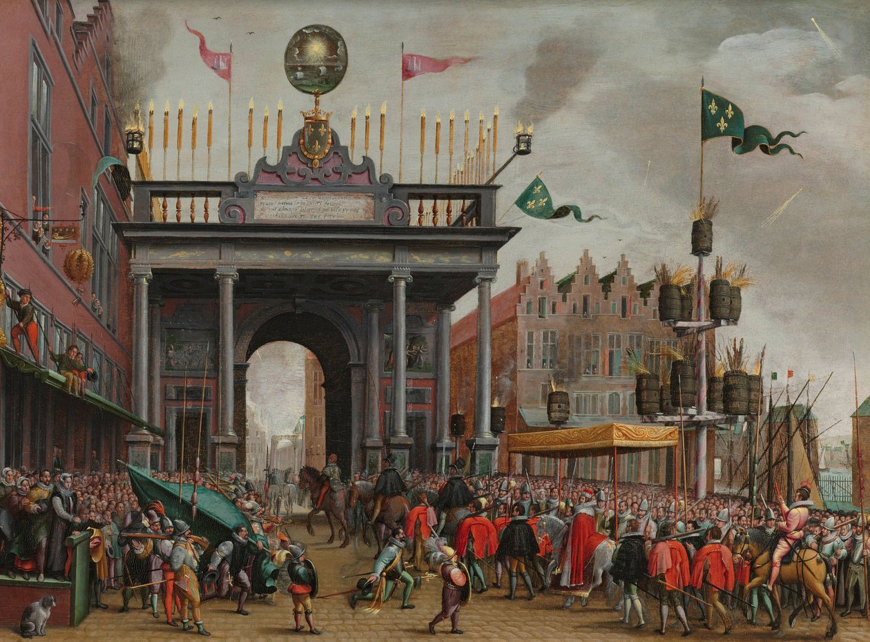 Radosne wejście księcia Andegawenii, 1582-1600 autorstwa Unbekannt Unbekannt