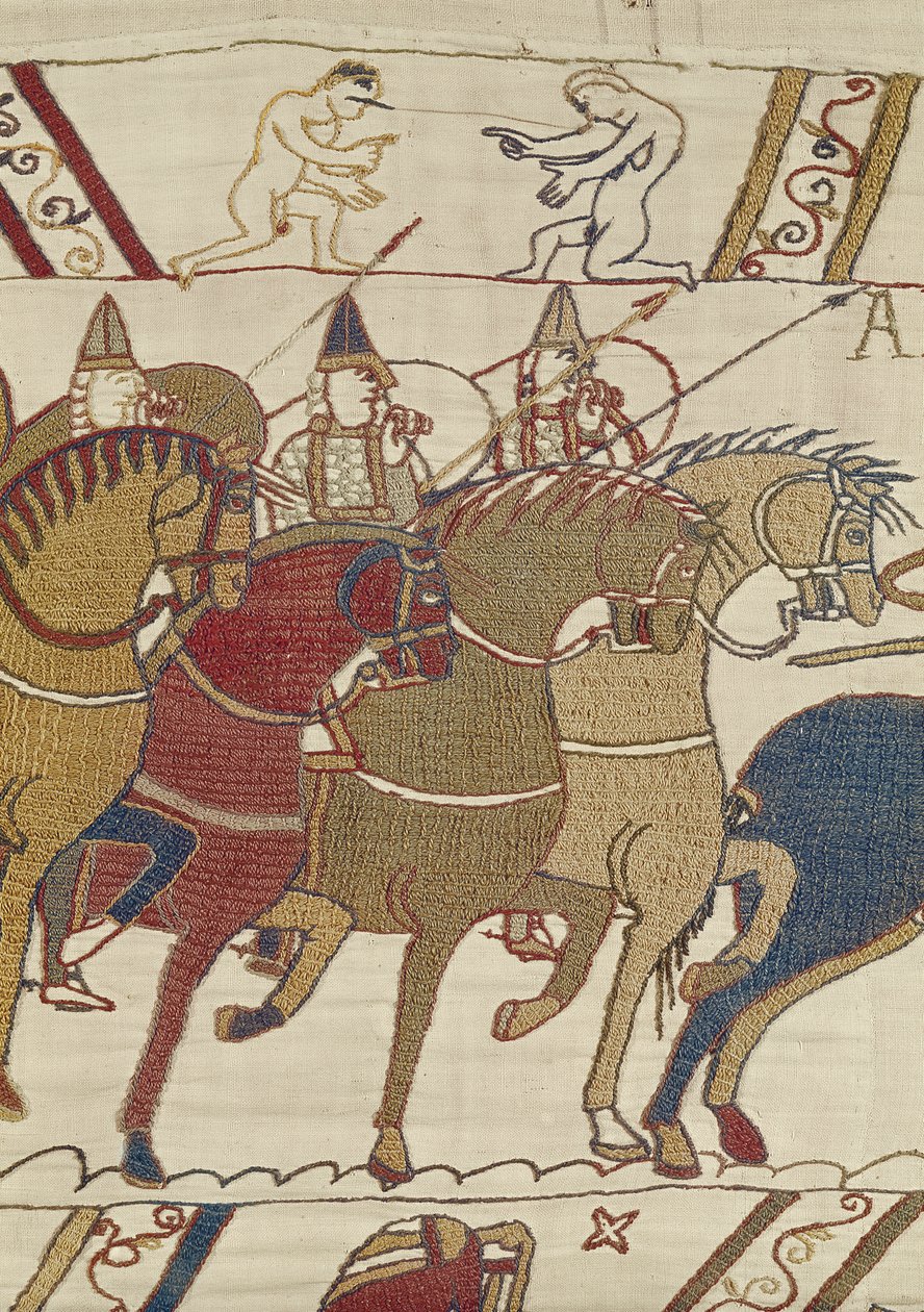 Normanowie wyruszają z Hastings, by zaatakować Harolda, Bayeux Tapestry autorstwa Unbekannt Unbekannt