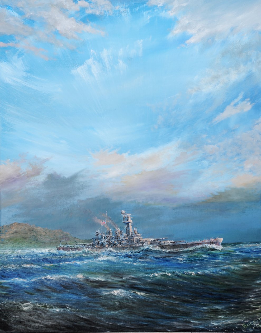 USS Washington opuszcza Guadalcanal, 2018, autorstwa Unbekannt Unbekannt