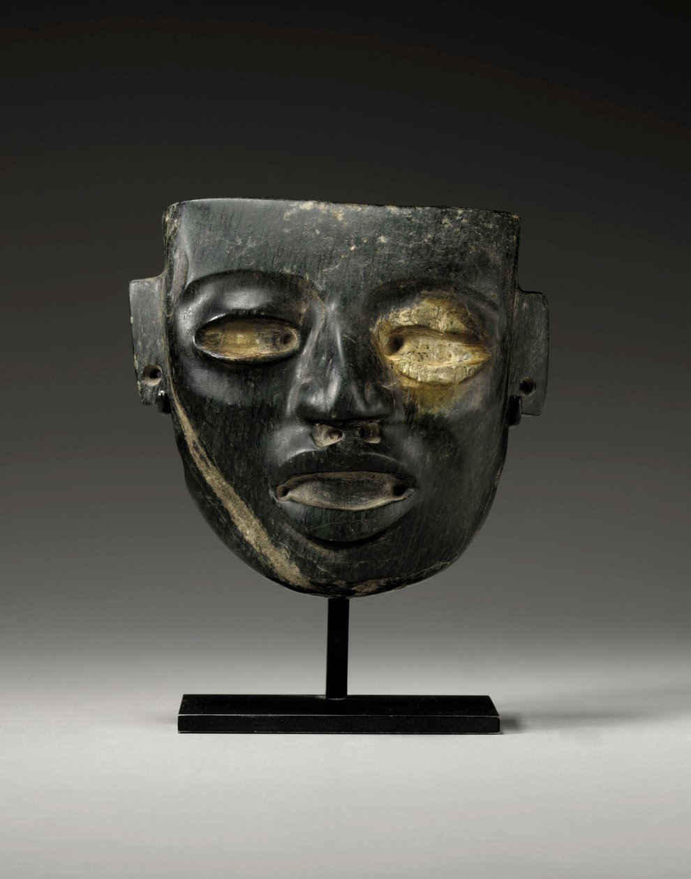 Maska z kamienia Teotihuacan, wyrzeźbiona z młodzieńczą twarzą dostojnika, ok. 450-650 autorstwa Unbekannt