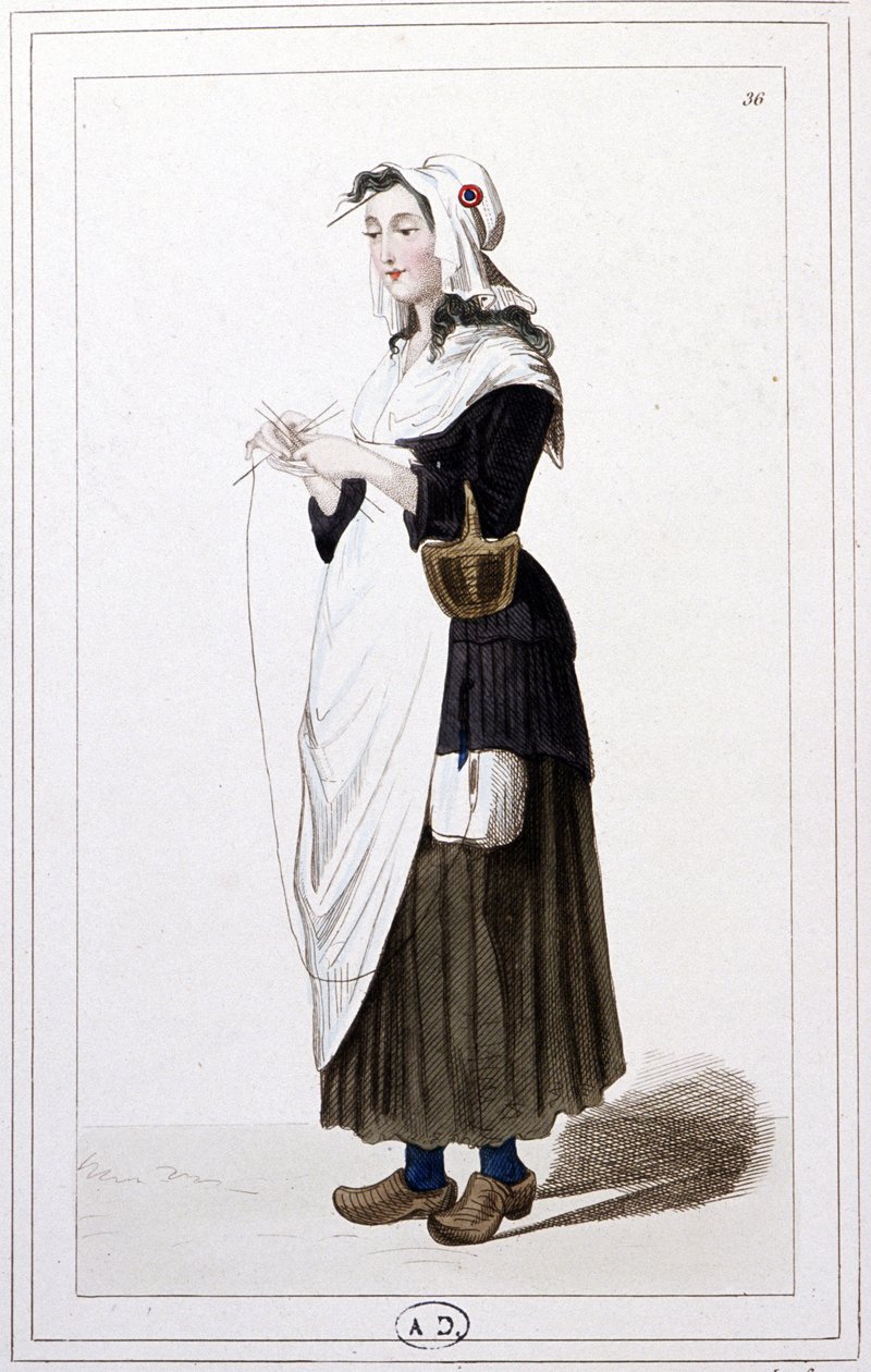 Dziewiarka gilotynowa w 1793 r. ok. 1810 r. (rycina) autorstwa Unbekannter Künstler
