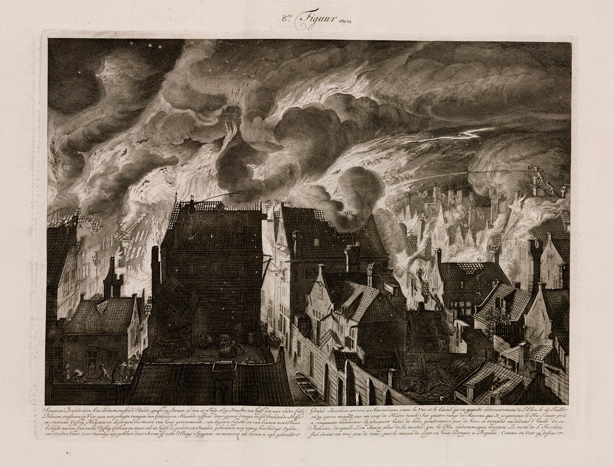 Wielki pożar, Amsterdam, Holandia, 27 lipca 1679 autorstwa Unbekannt