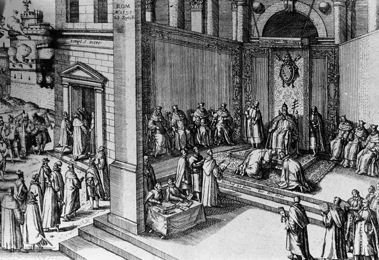 Rozgrzeszenie króla Henryka IV autorstwa Unbekannter Künstler