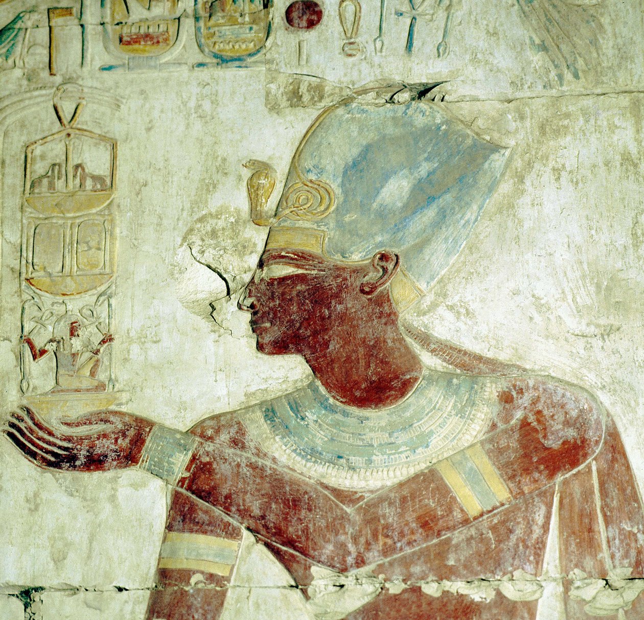 Abydos: Świątynia Ramzesa II, Król na ceremonii. (XIX dynastia). autorstwa Leopold Blonder