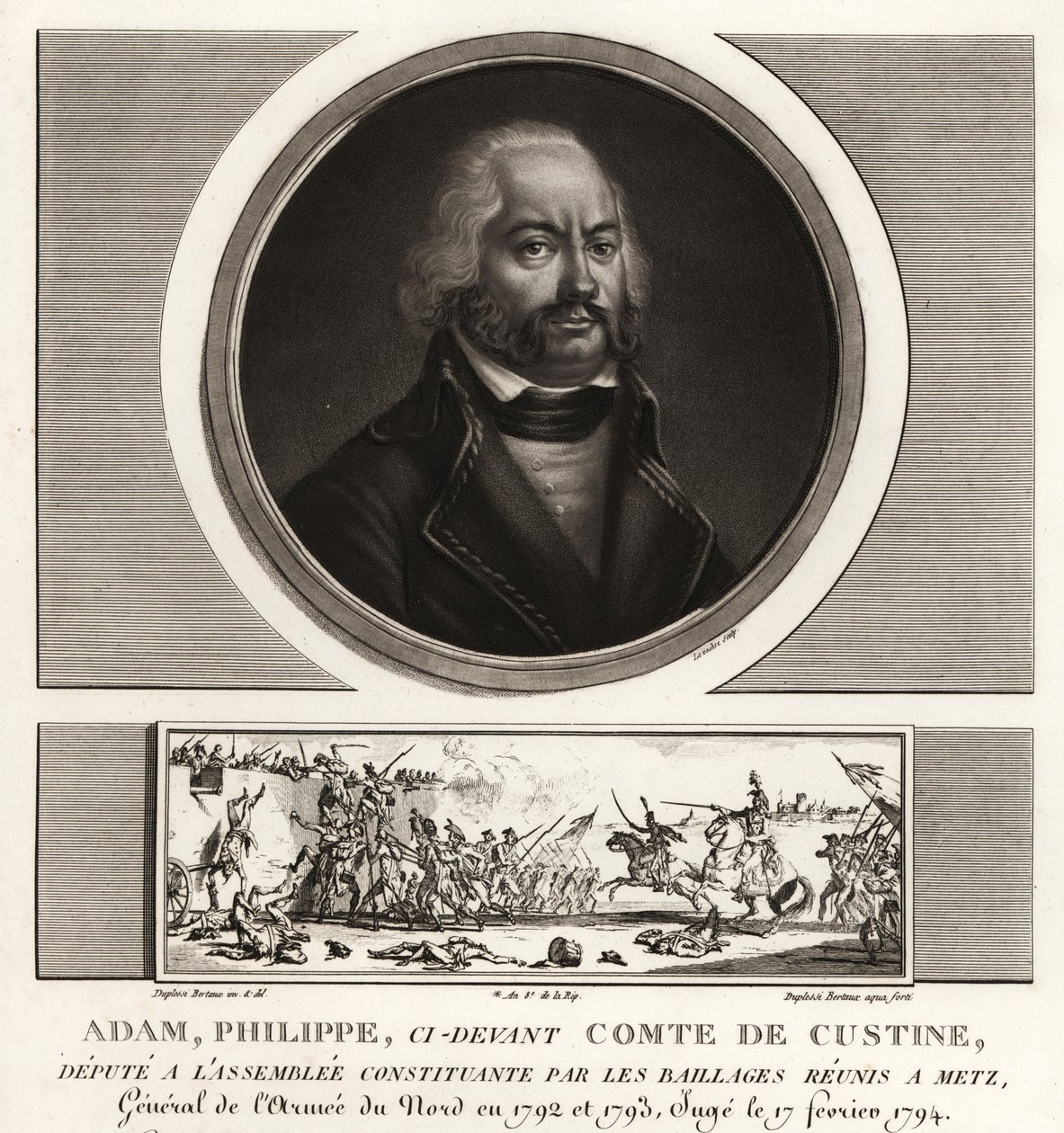 Adam Philippe, hrabia de Custine, generał-rewolucjonista francuski, stracony za zdradę stanu 1793 autorstwa Unbekannt