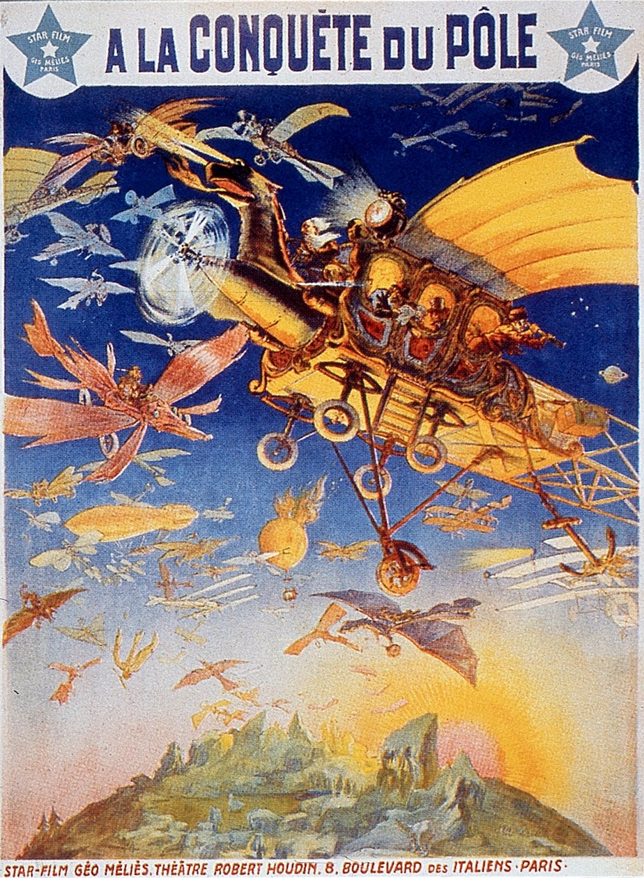 Plakat filmu A la conquete du Pole Georgesa Meliesa 1912 Film niemy autorstwa Unbekannt