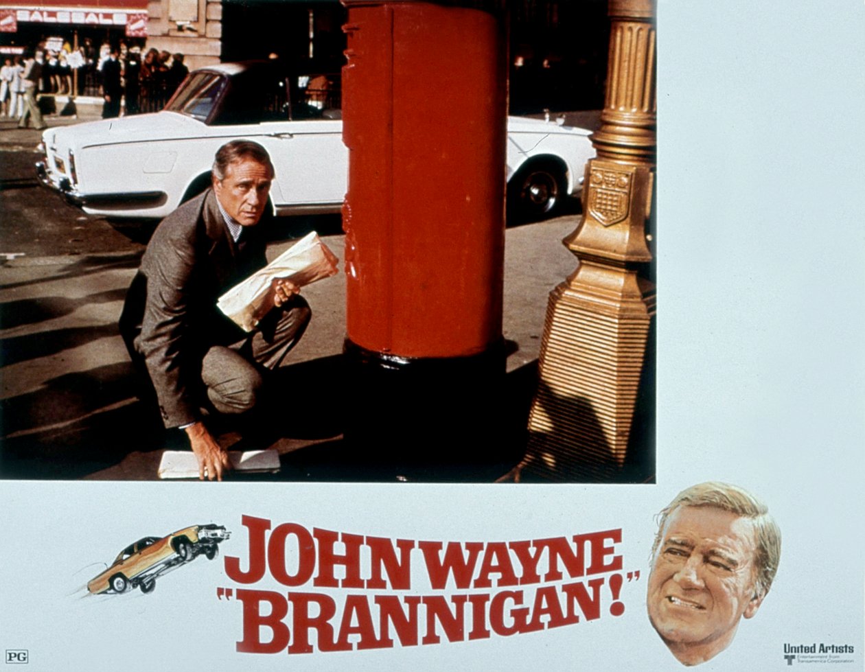 Plakat filmowy Brannigan autorstwa Douglashichoka z udziałem Johna Wayne