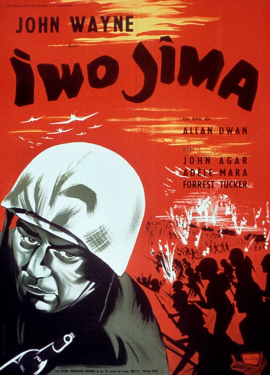 Plakat filmu Iwo Jima AllanaDwana z Johnem Waynem 1949 autorstwa Unbekannt