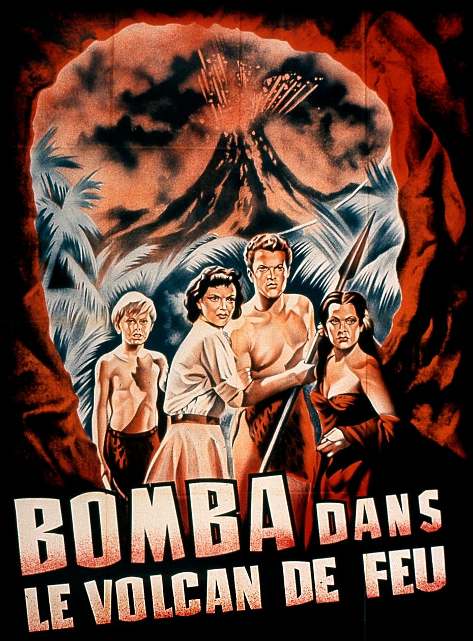 Plakat filmowy FordBeebe The Lost Volcano z Johnnym Sheffieldem i Donaldem Woodsem 1950 autorstwa Unbekannt