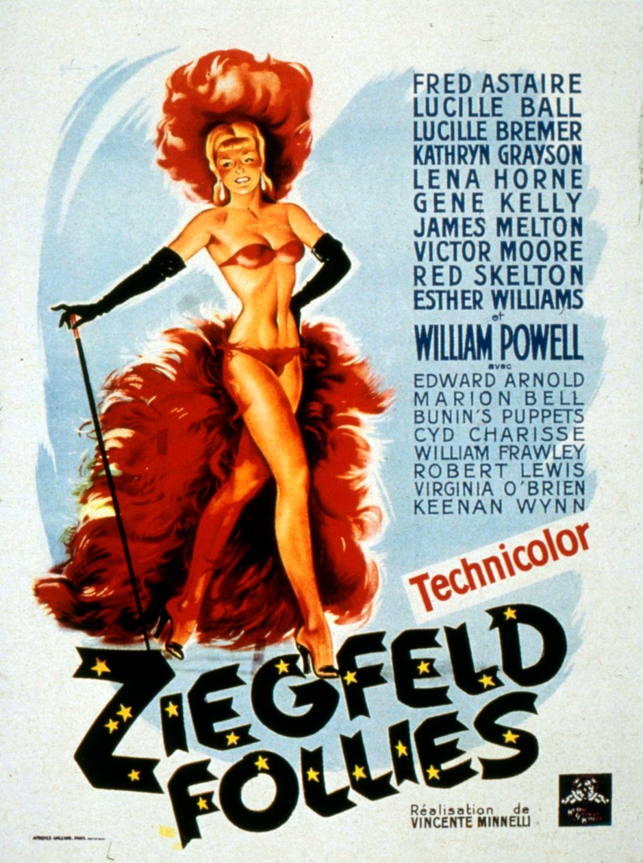 Plakat filmowy ZIEGFELD FOLLIES w reżyserii Lemuela Ayersa z udziałem Lucille Ball autorstwa Unbekannt