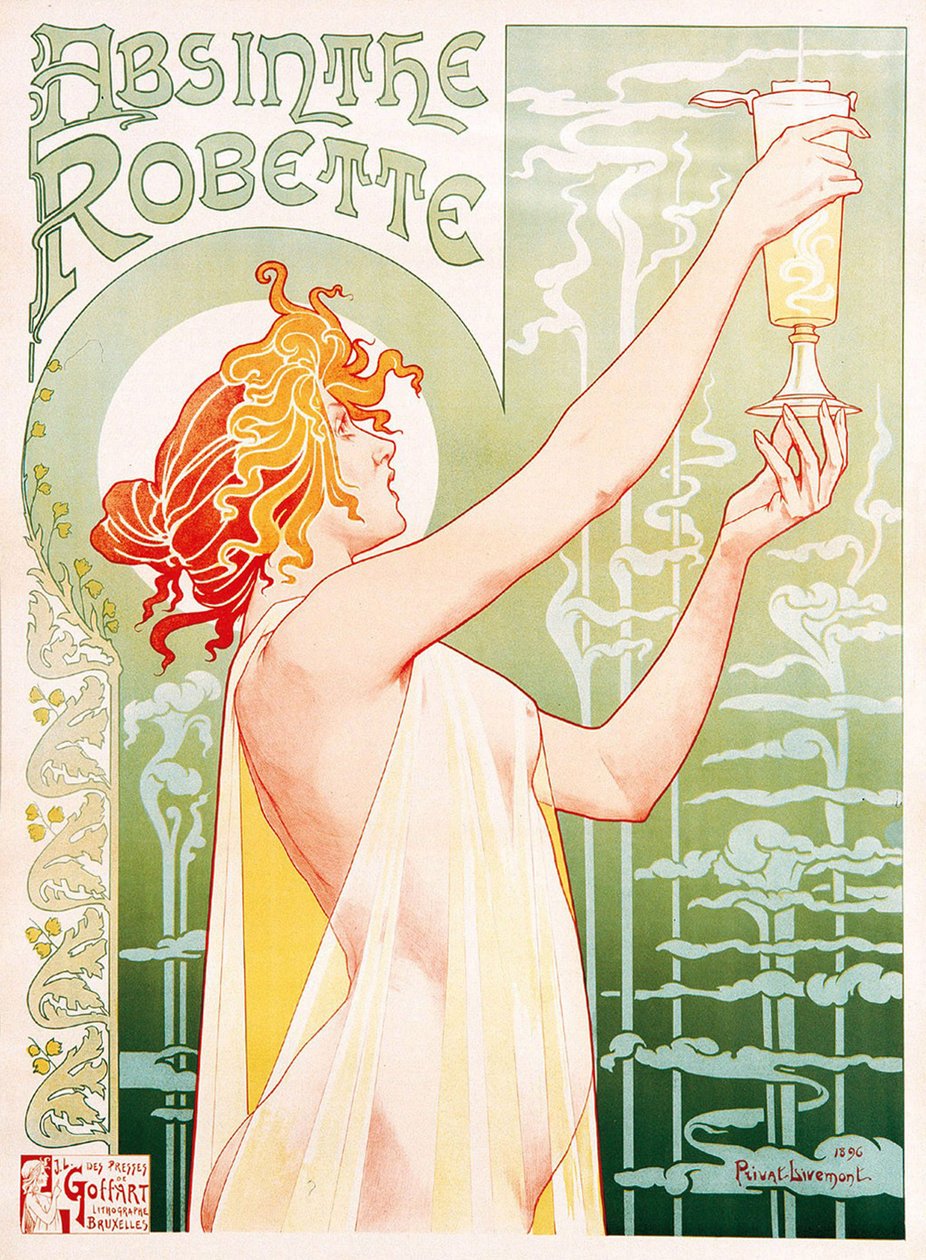 Plakat reklamowy Absinthe Robette autorstwa Unbekannter Künstler