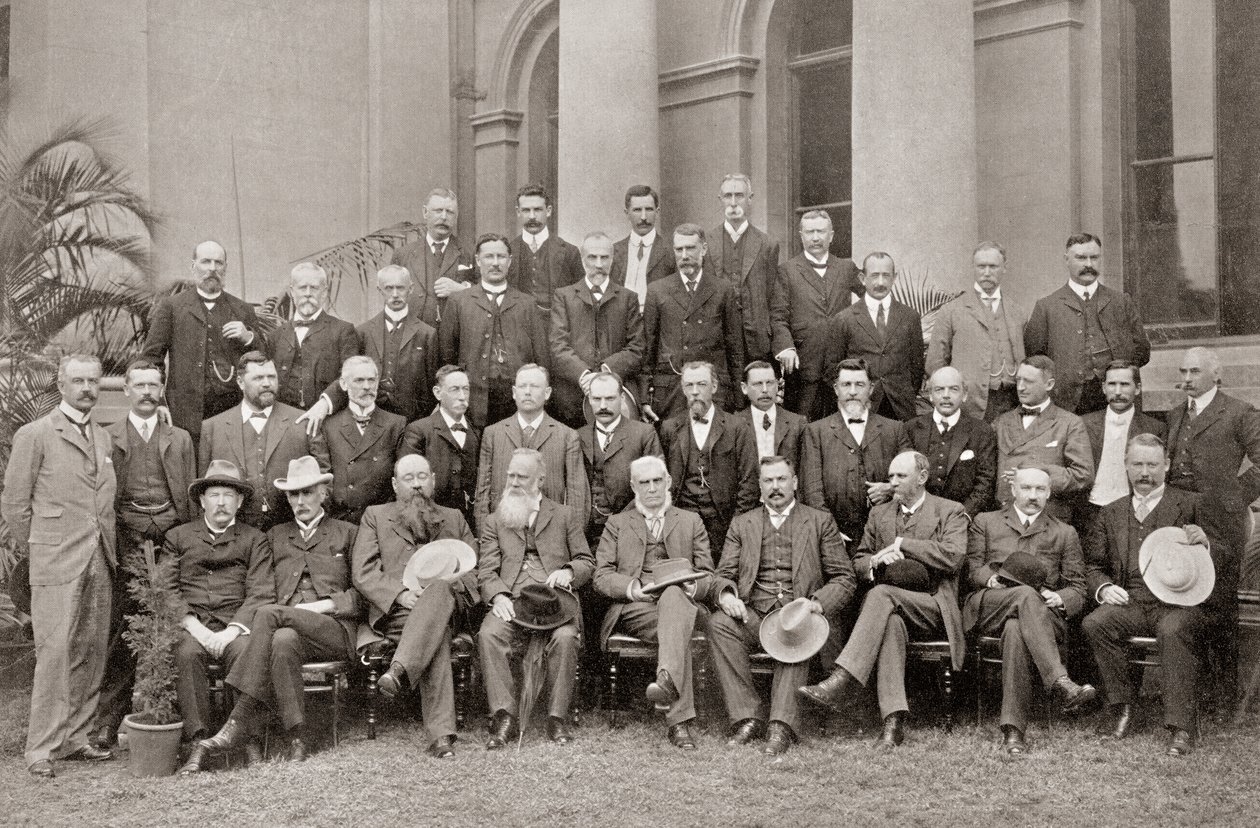 Afrykańscy członkowie kolonii z konwencji o bliższej Unii z 1908 r., którzy osiągnęli warunki, w wyniku których parlament brytyjski uchwalił ustawę o Republice Południowej Afryki z 1909 r. autorstwa Josef Eberz