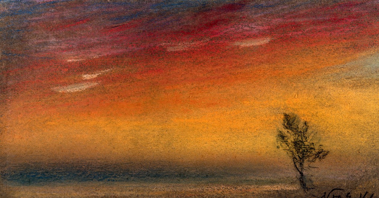 Poświata spowodowana erupcją Krakatau, 9 listopada 1883 autorstwa Unbekannter Künstler
