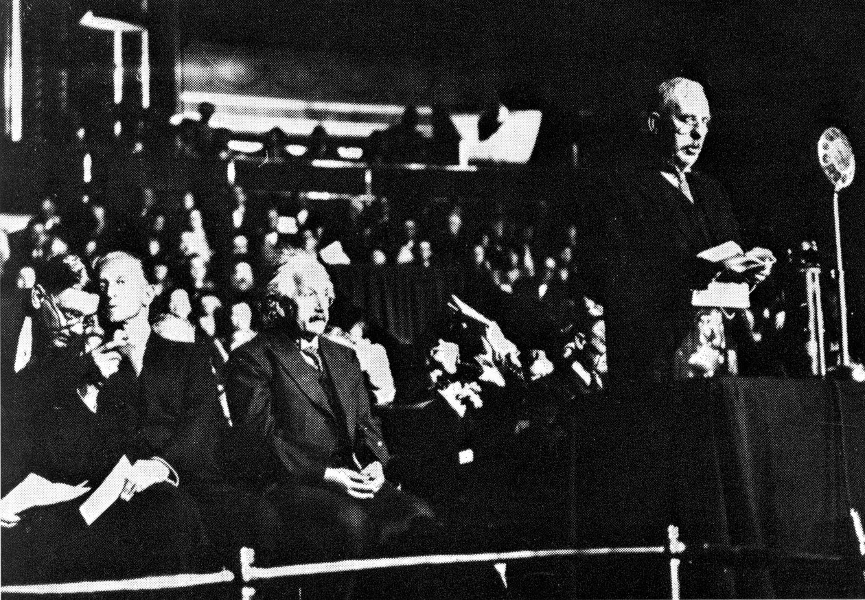Albert Einstein i Ernest Rutherford, Royal Albert Hall autorstwa Unbekannt