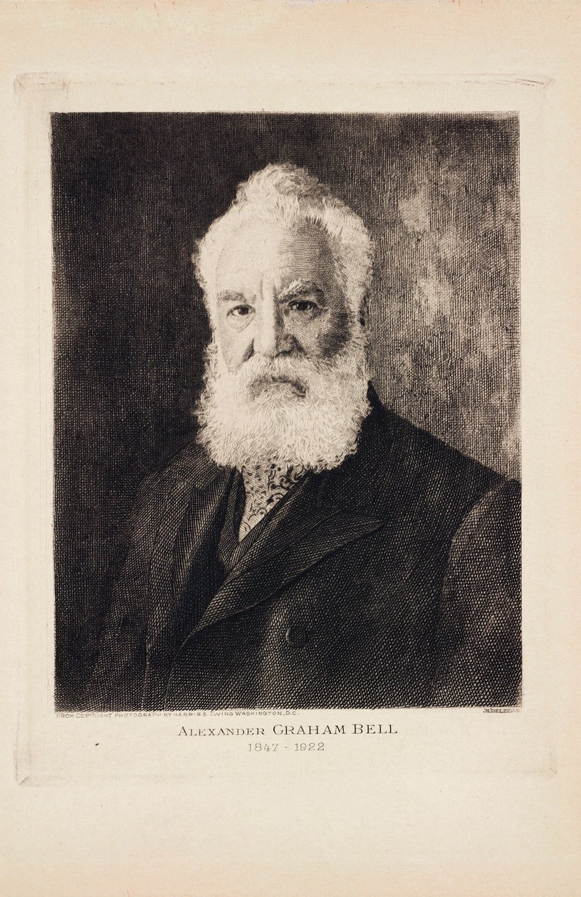 Alexander Graham Bell, urodzony w Szkocji wynalazca i pionier telefonii autorstwa Unbekannt