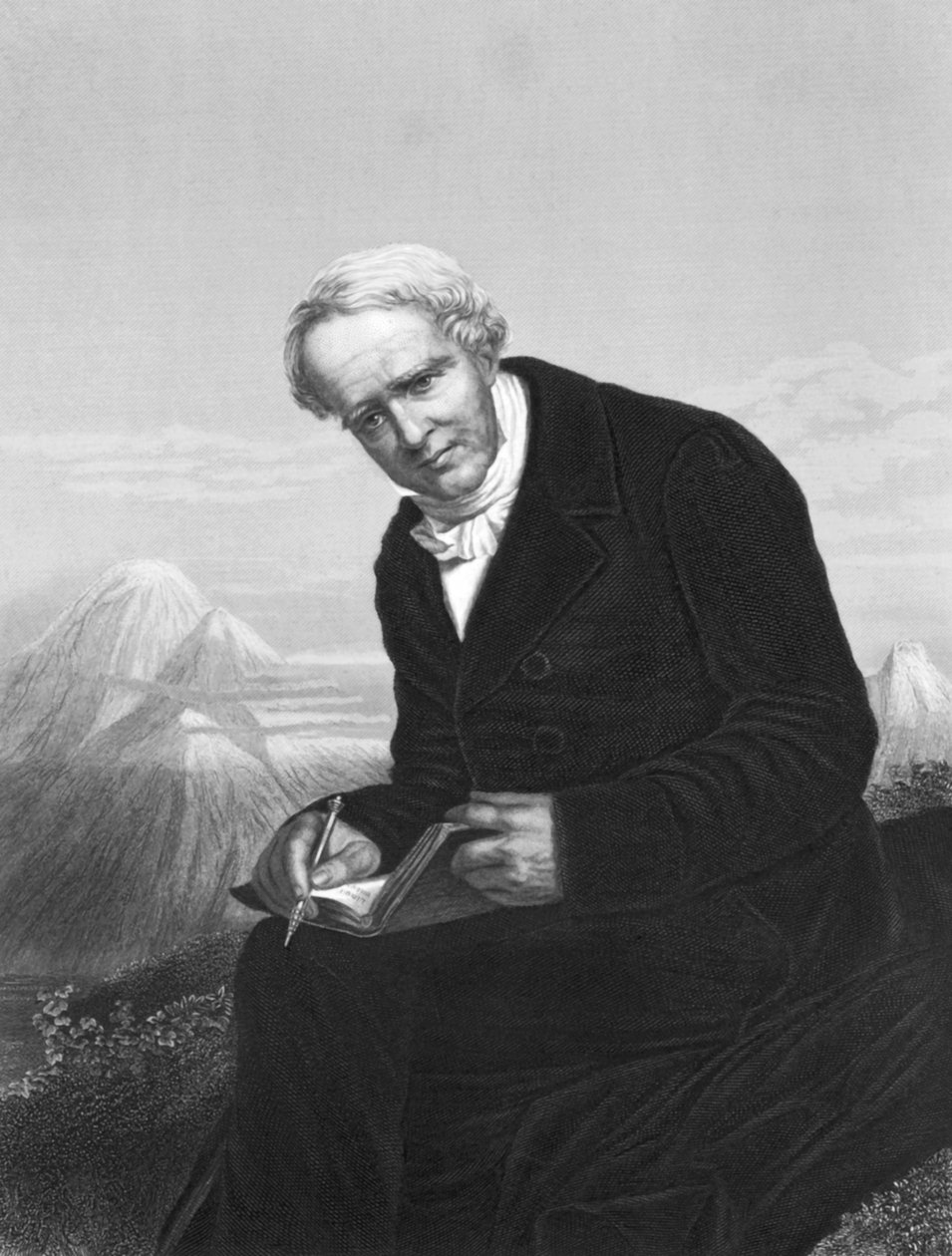 Alexander von Humboldt, ok. 1830 (zdjęcie czarno-białe) autorstwa Unbekannt