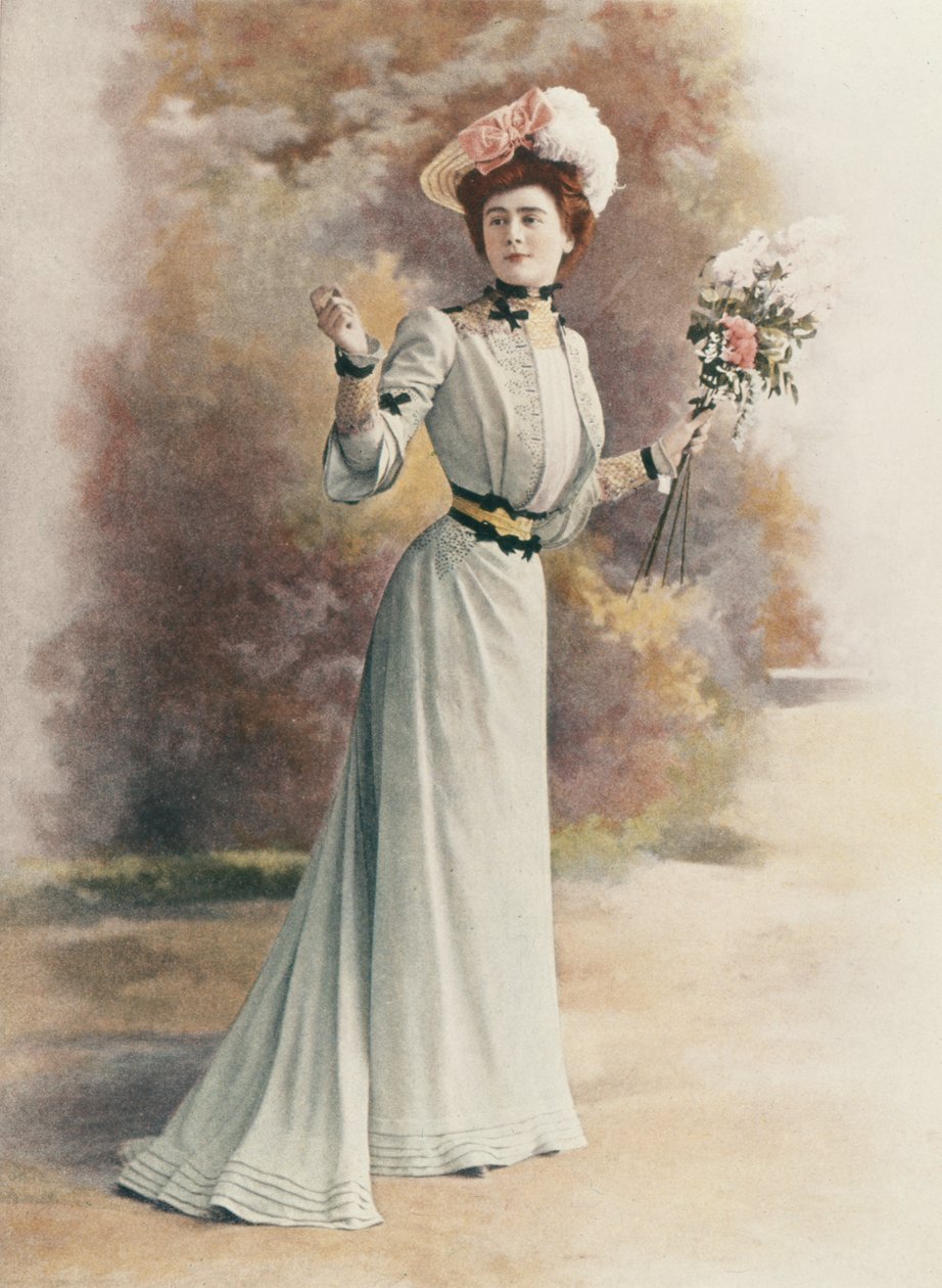 Sukienka popołudniowa projektu Rouff, tabliczka z modą z "Les Modes", lipiec 1901 r. autorstwa Unbekannter Künstler